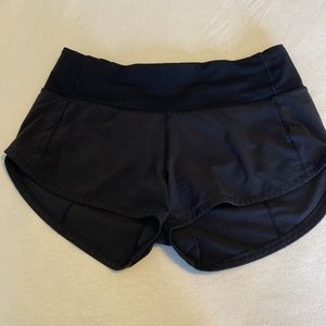 Lululemon black speed up shorts in mid condition